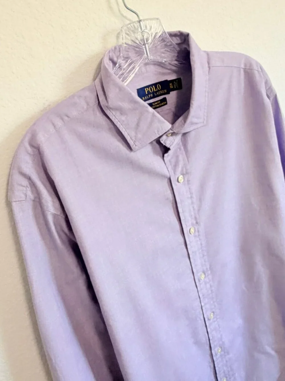 Polo Ralph Lauren 100% Cotton Long Sleeve Button Up Slim Fit Shirt Men's Size XL